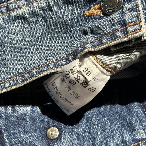 Signal Noise Backstrap cut out cropped denim jacket - Picture 5 of 5